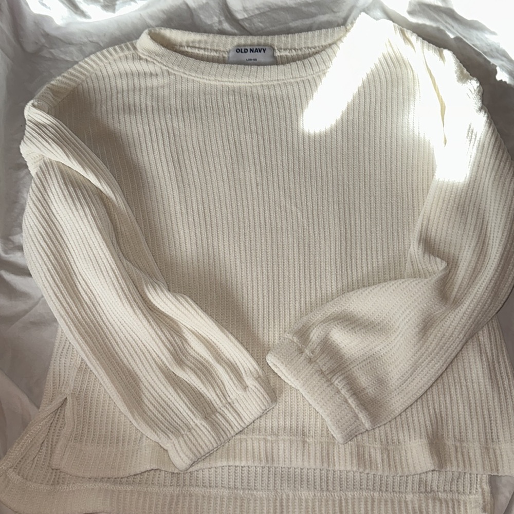 Sweater - Very soft  off white old navy sweater. Like new great for the holidays